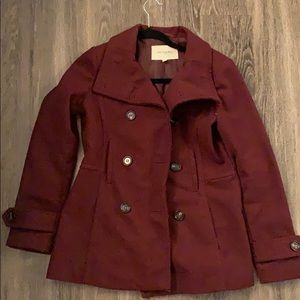 Nordstrom Double breasted Red Peacoat